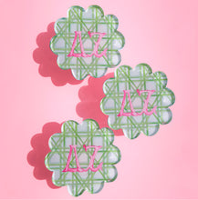 Load image into Gallery viewer, Sorority Scalloped Acrylic Coasters