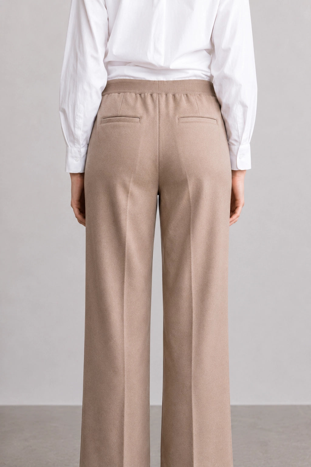 Taupe Clean Stretch Straight Pant