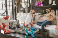 Load image into Gallery viewer, Purple Ceramic Dog Bank