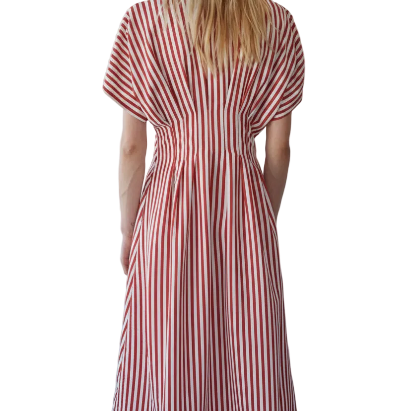 Striped Button Down Maxi Dress