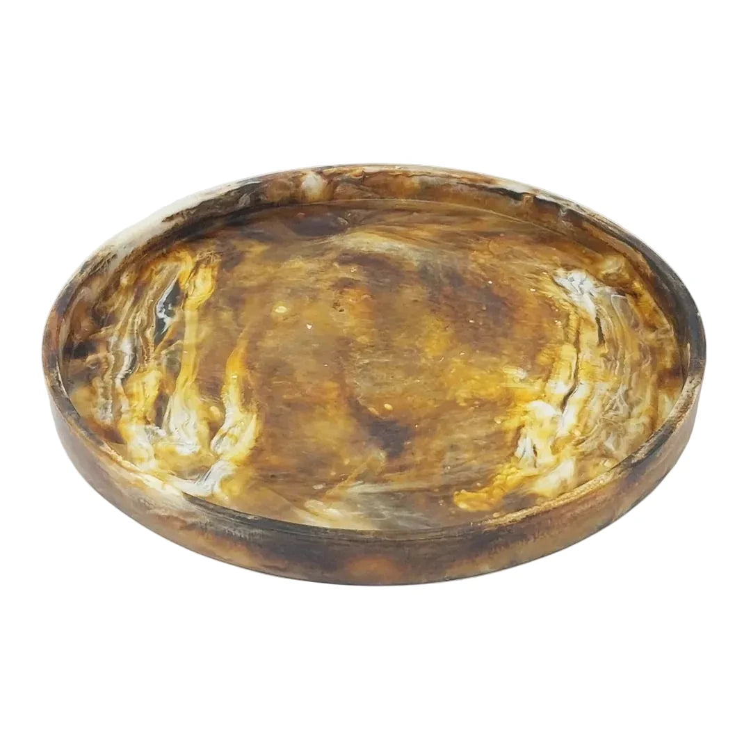Tortoiseshell Large Round Tray