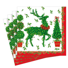 Load image into Gallery viewer, Caspari Animal Topiaries Cocktail Napkins