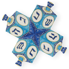 Load image into Gallery viewer, Caspari Dreidel Die-Cut Paper Linen Luncheon Napkins