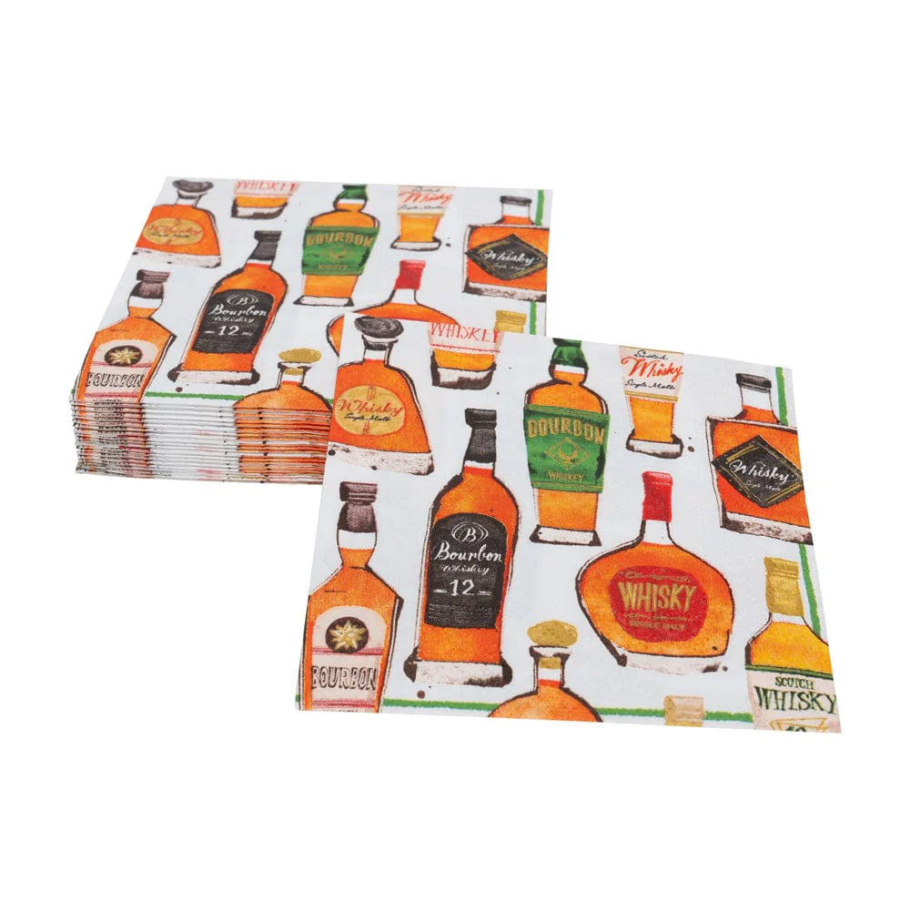 Caspari Whiskey Tasting Cocktail Napkins