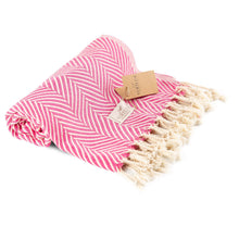 Load image into Gallery viewer, YURTLU'S Turkish Beach Towel Pre-Washed 38"x72" Quick Dry and Highly Absorbent Oversized Sand-Free Stylish and Versatile for Beach, Spa, and Home Light 100% Cotton Peshtemal