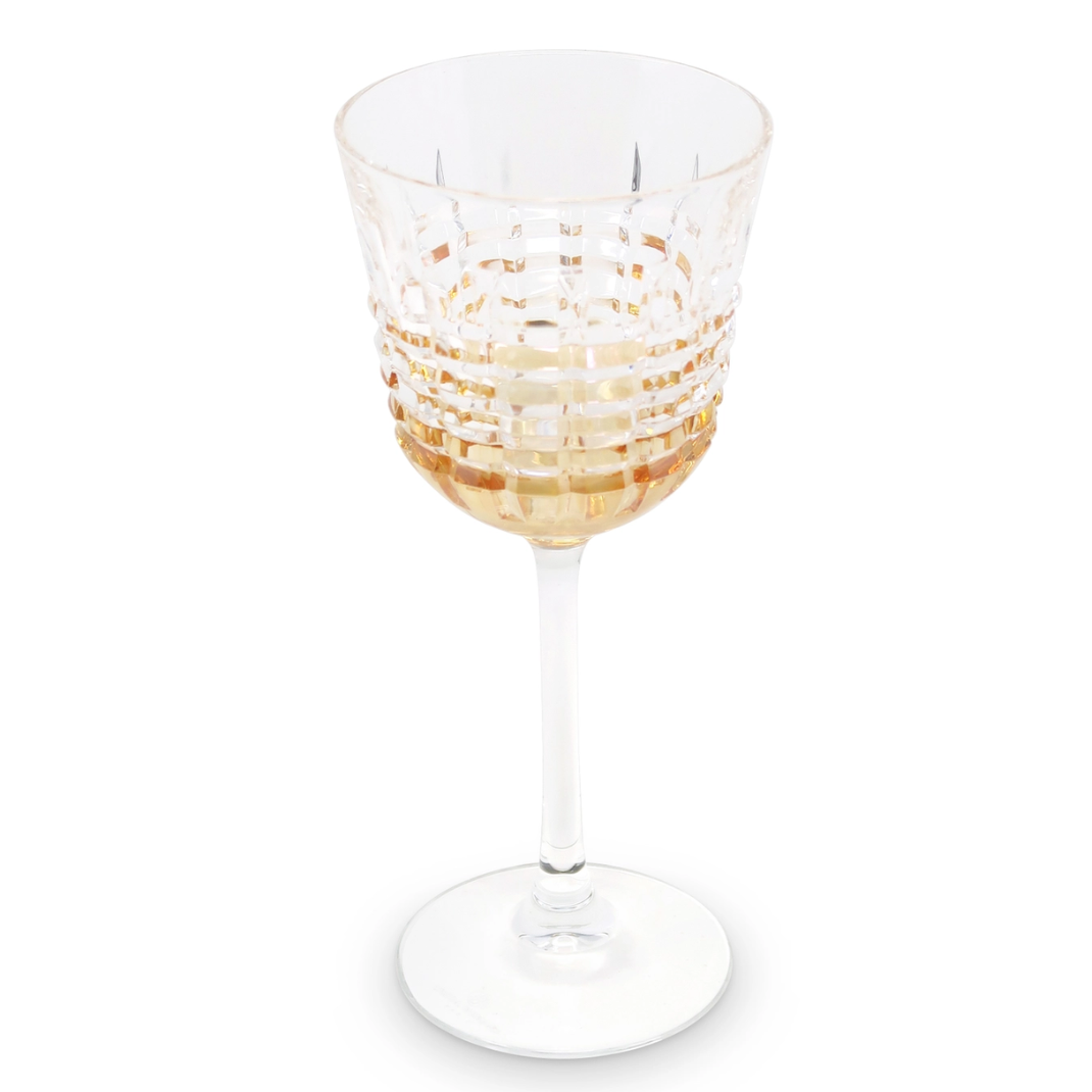 Amber accented Wine Glasses