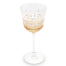 Load image into Gallery viewer, Amber accented Wine Glasses