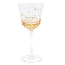 Load image into Gallery viewer, Amber accented Wine Glasses