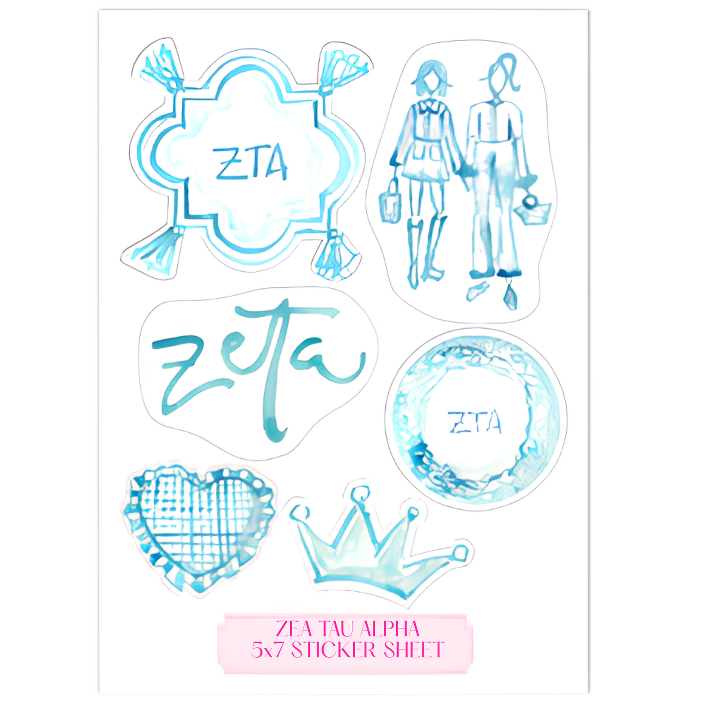 Sorority Bid Day Sticker Sheet