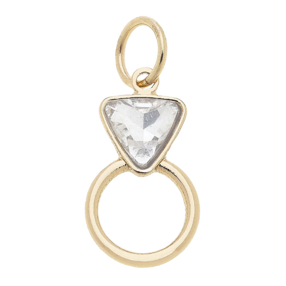 Rhinestone Ring Charm