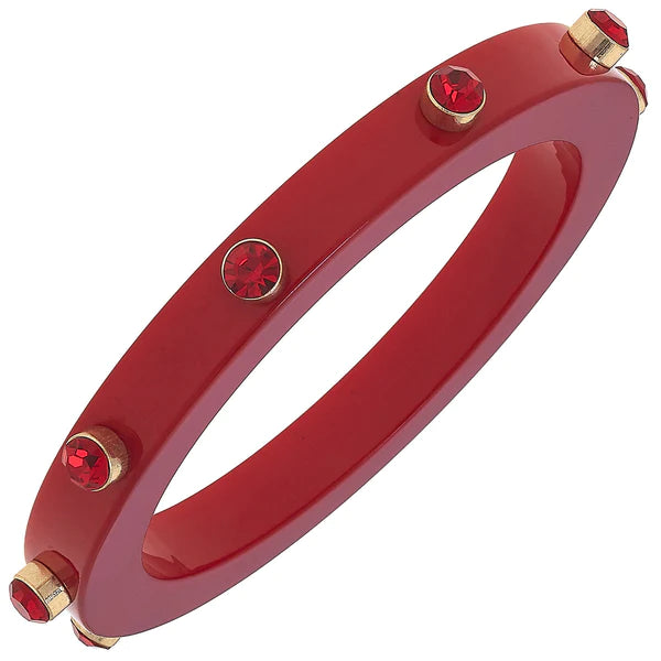 Resin and Rhinestone Bangle