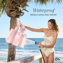 Load image into Gallery viewer, Special Edition Bow Beach Tote With Phone Pouch