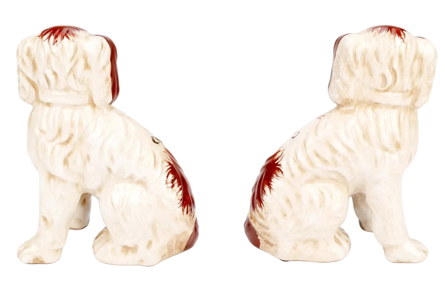 Staffordshire Dogs in Brown + White