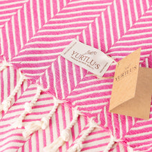 Load image into Gallery viewer, YURTLU'S Turkish Beach Towel Pre-Washed 38"x72" Quick Dry and Highly Absorbent Oversized Sand-Free Stylish and Versatile for Beach, Spa, and Home Light 100% Cotton Peshtemal