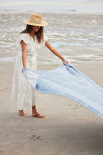 Load image into Gallery viewer, Windowpane Cornflower Blanket