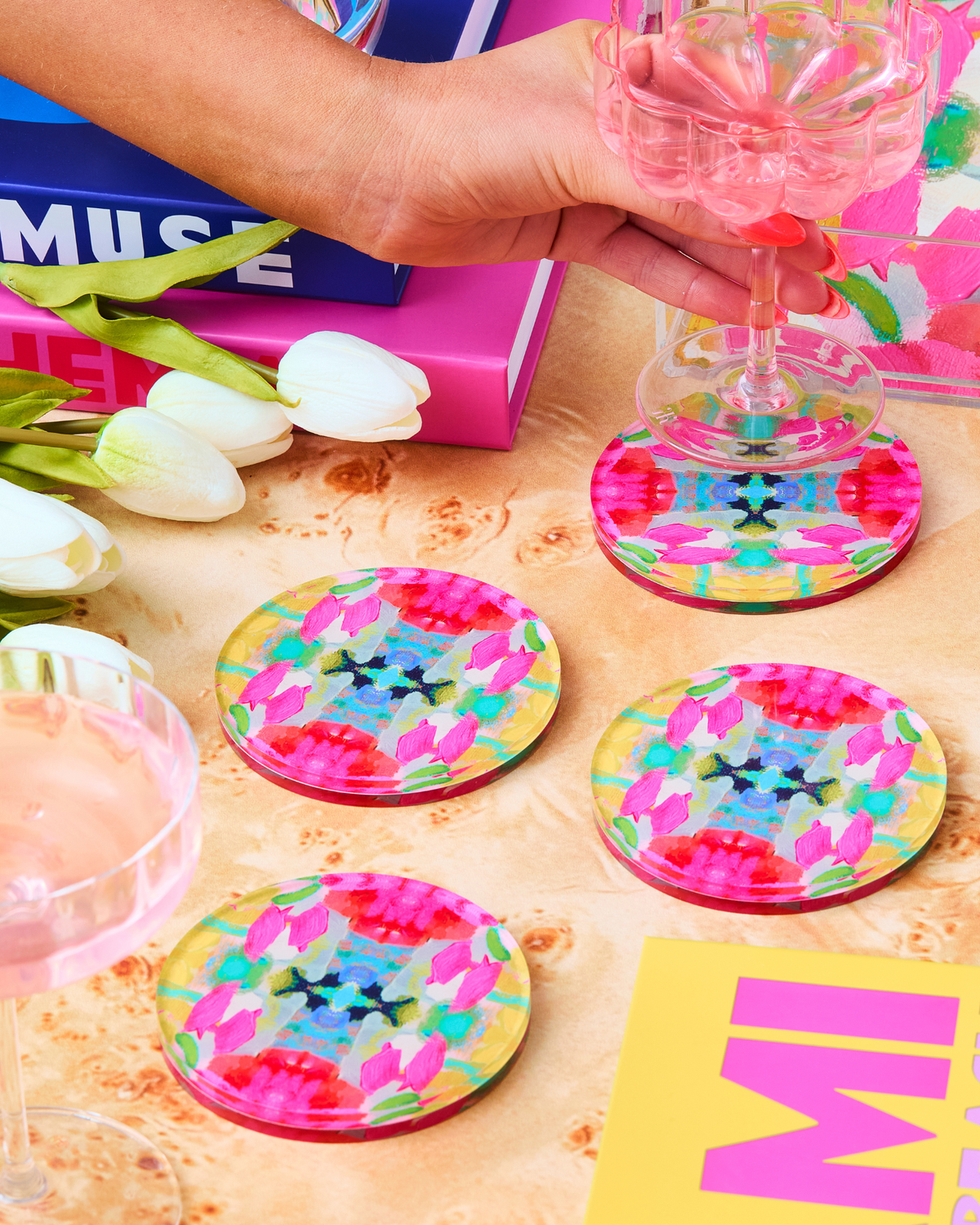 Pink Paradise Coaster Set | Laura Park Designs x Tart By Taylor