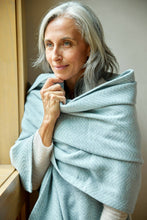 Load image into Gallery viewer, Shawl - Fog Bayside Herringbone
