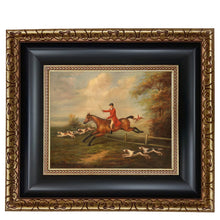 Load image into Gallery viewer, Framed Fox Hunting Print On Canvas
