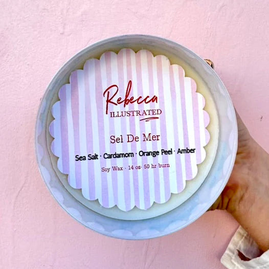 Rebecca Illustrated Coastal Collection Candle
