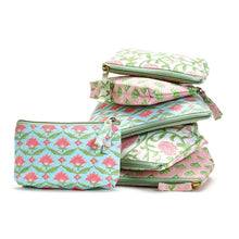 Load image into Gallery viewer, Floral Block Print Pouch Sets