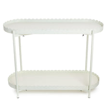 Load image into Gallery viewer, Scalloped Edge Double Shelf Accent Table