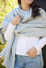 Load image into Gallery viewer, Shawl - Fog Bayside Herringbone