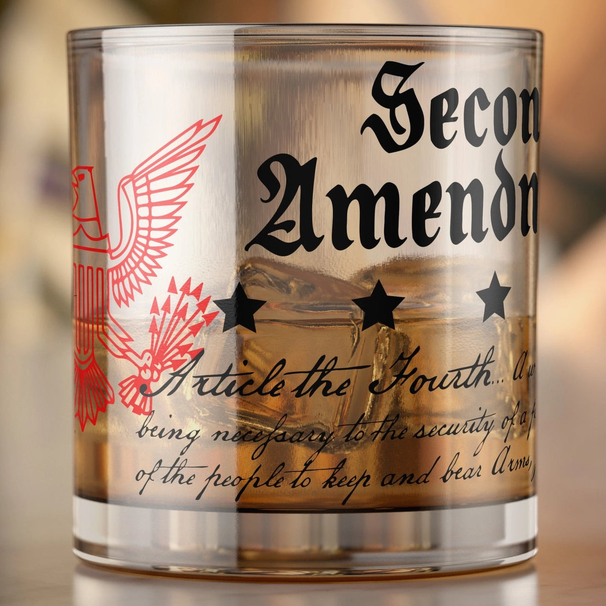 2nd Amendment Rocks Glass