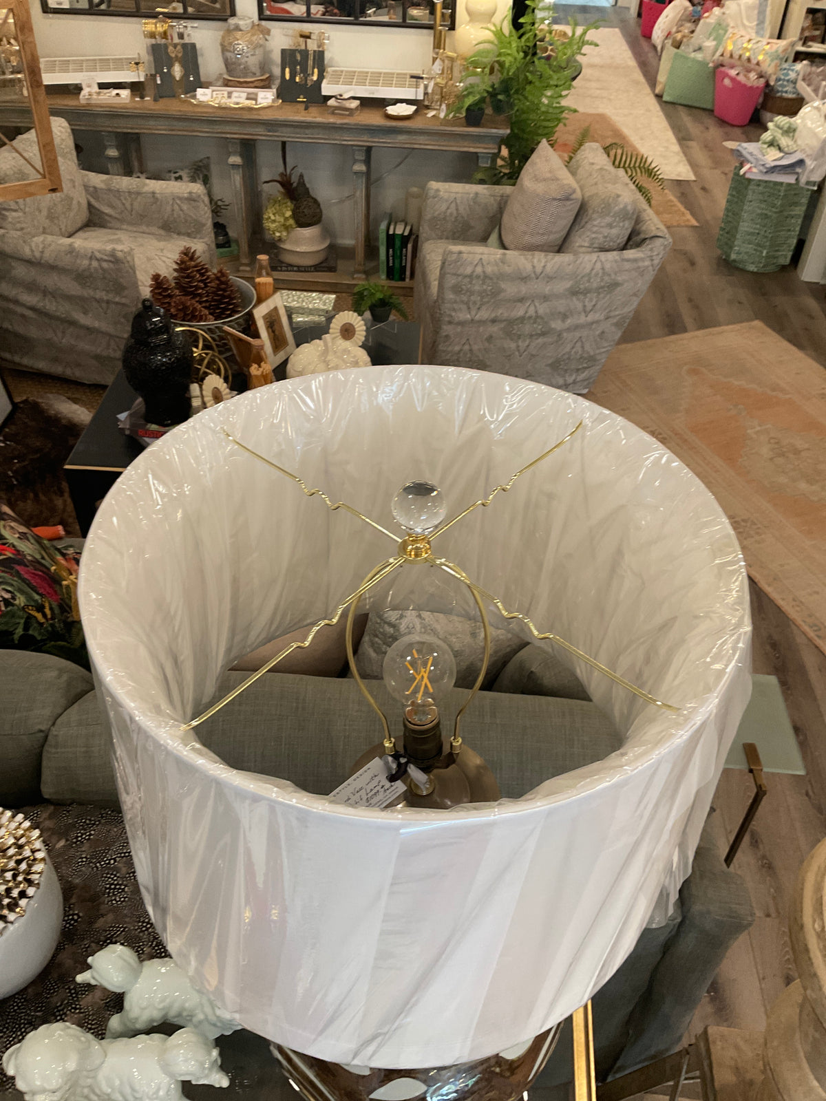 Brown Sea Reed Gourd Lamp