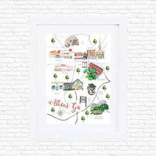 Load image into Gallery viewer, Athens City Map Art Print