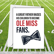 Load image into Gallery viewer, Ole Miss Themed Father's Greeting Card