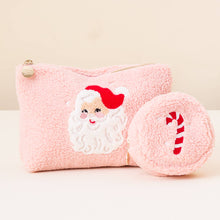 Load image into Gallery viewer, Pink Santa Teddy Pouch