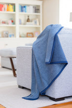 Load image into Gallery viewer, Blanket: Harborview Herringbone Navy