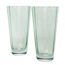 Load image into Gallery viewer, Estelle Colored Glass Mint Green Sunday High Balls - Set of 2