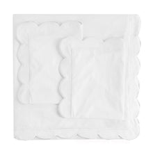 Load image into Gallery viewer, Scallop Frame Embroidered Cotton Percale Duvet Set