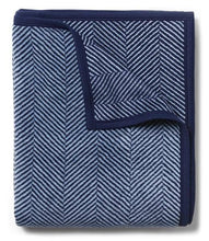 Load image into Gallery viewer, Blanket: Harborview Herringbone Navy