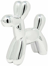 Load image into Gallery viewer, Silver Ceramic Dog Bank