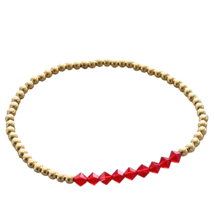 Bara Boheme Swarovski Gold Filled Bar Bracelet