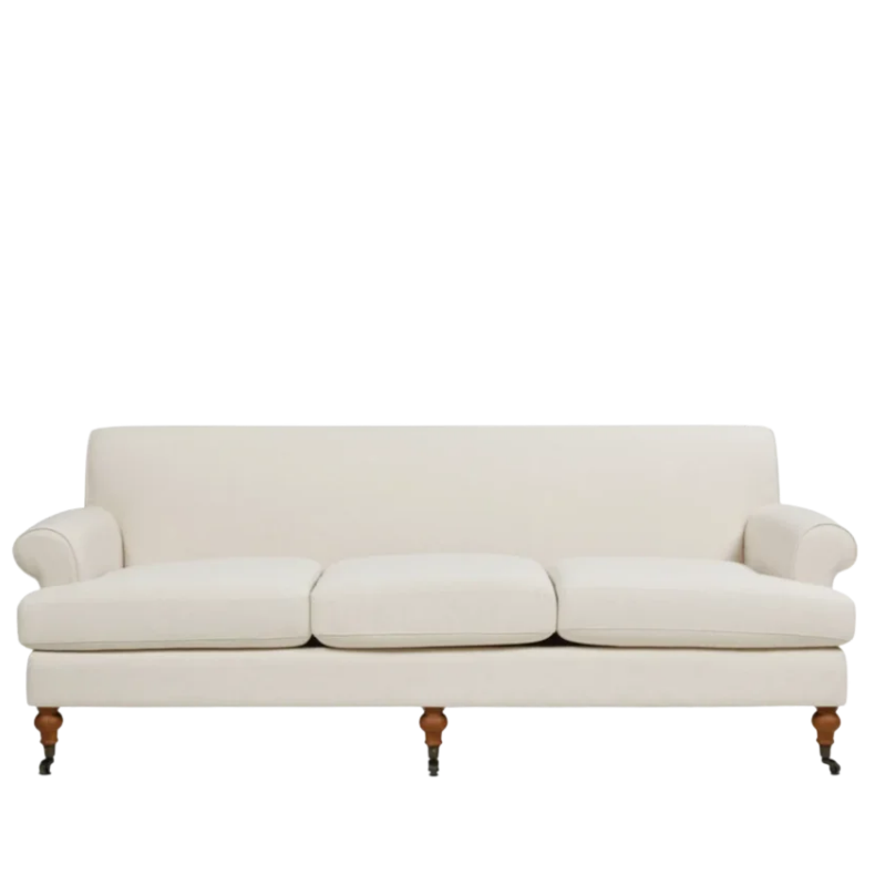 White Tight Back Sofa