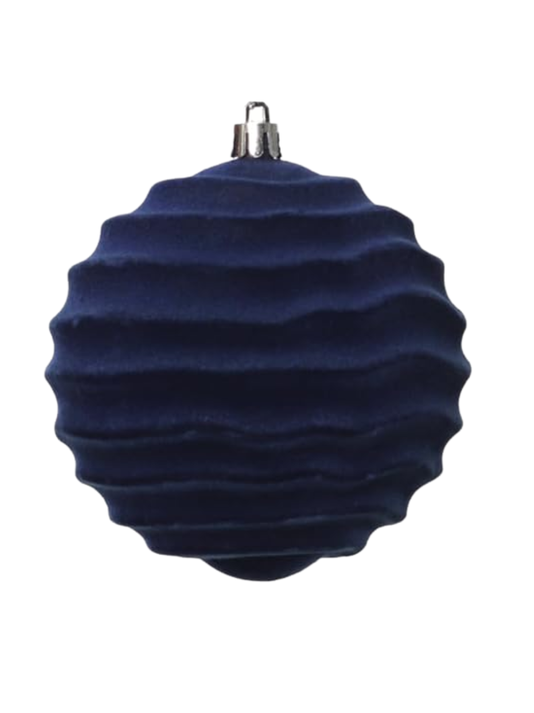 3" Ribbed Navy Ornament