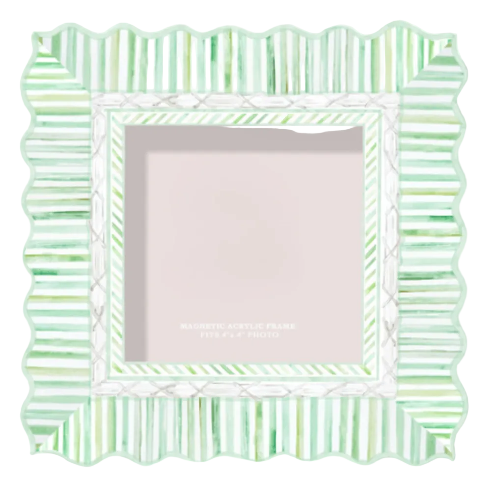 Green Striped 6x6 Acrylic Frame