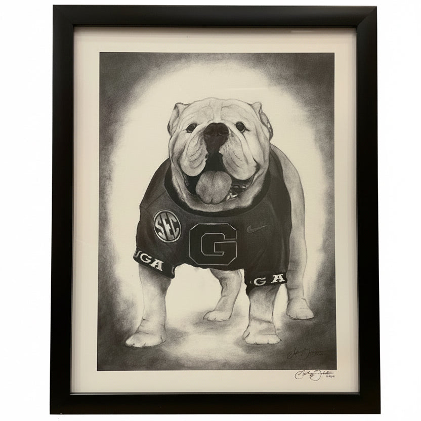 Standing Charcoal Uga Frame with Shadowing
