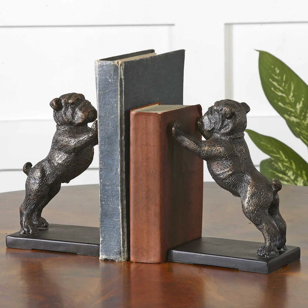 Set of 2 Bulldog Book Ends