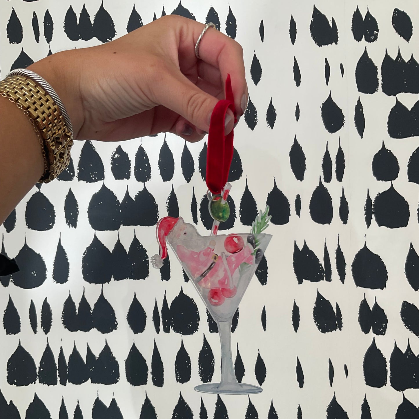 Acrylic Dirty Santa Ornament