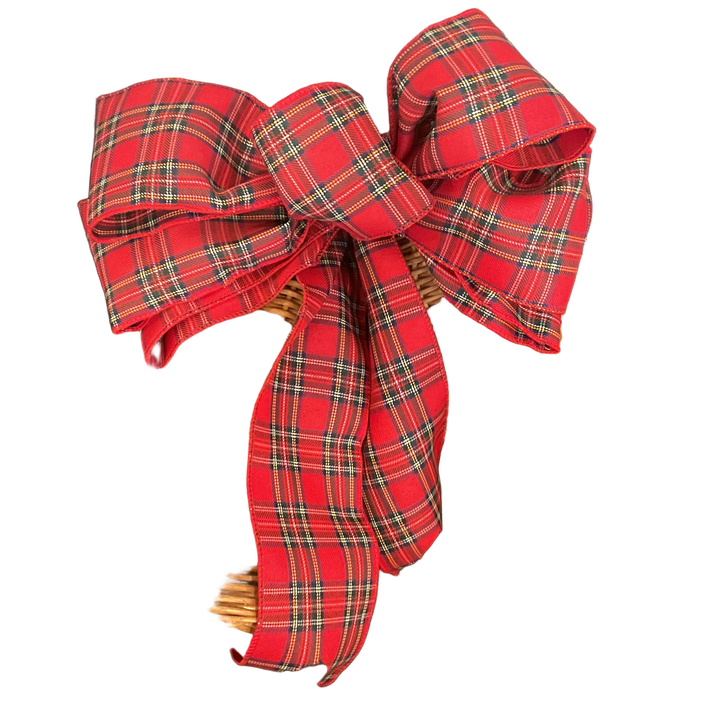Red Plaid Christmas Bow