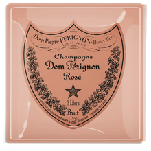 Load image into Gallery viewer, Vintage Dom Pérignon Rose Decoupage Glass Tray