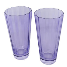 Load image into Gallery viewer, Estelle Colored Glass Lavender Sunday High Balls - Set of 2
