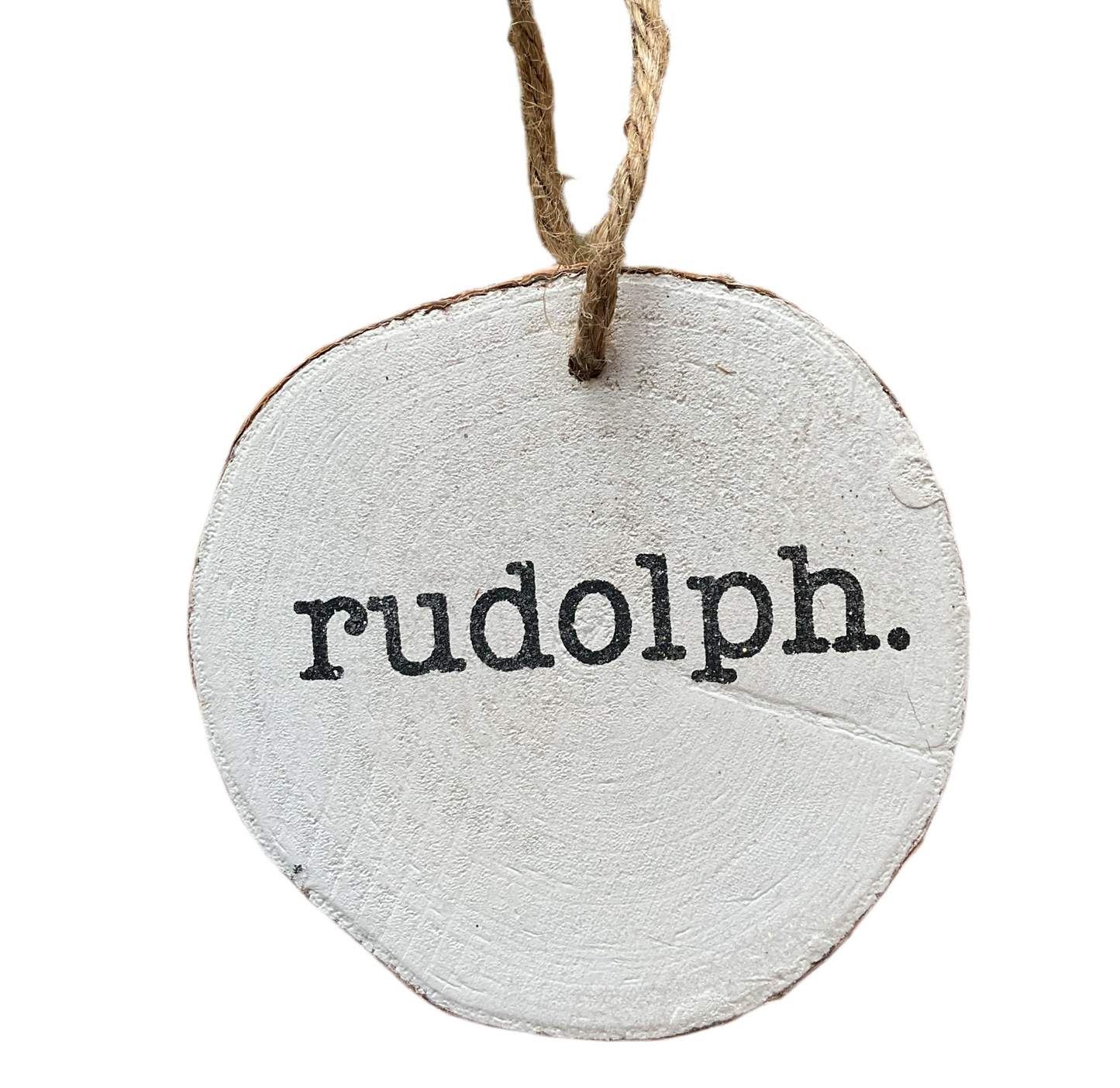 4" Santa's Reindeer Disc Ornament