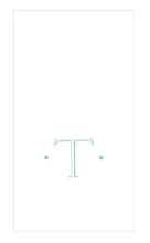 Load image into Gallery viewer, Caspari Antique Robin's Egg Single Initial Boxed Guest Towels