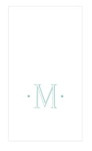 Load image into Gallery viewer, Caspari Antique Robin's Egg Single Initial Boxed Guest Towels