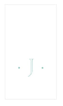 Load image into Gallery viewer, Caspari Antique Robin's Egg Single Initial Boxed Guest Towels